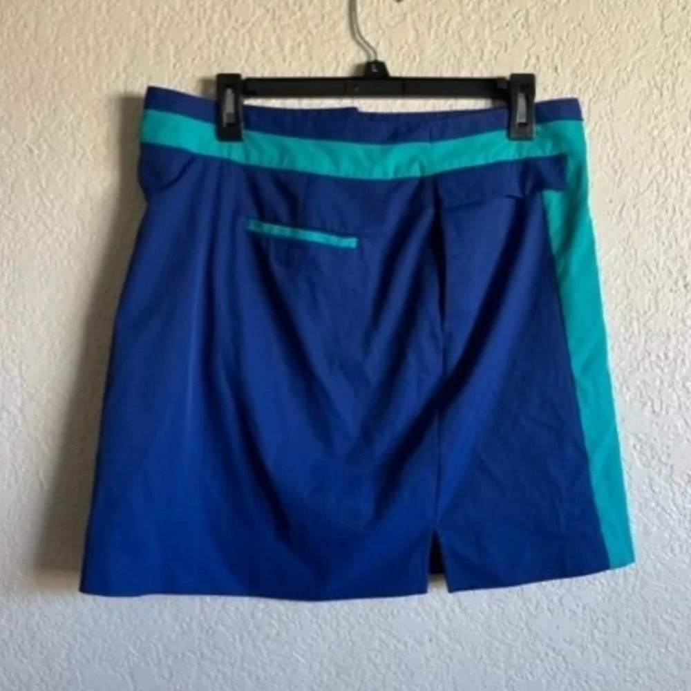 EP Pro Womens Size 10 Golf Skort Blue Green Colorblock‎ Athletic Stretch EUC